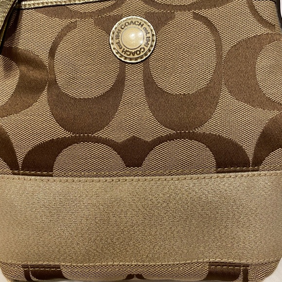 Coach Crossbody in Gold and Tan - Picture 4 of 8